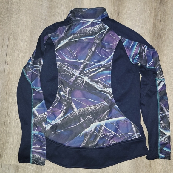 Huntworth Oaktree Ultraviolet Purple Camo Zipper Jacket Medium - Picture 2 of 4